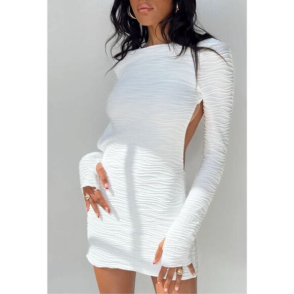 Princess Polly IGNITE MINI DRESS WHITE Nwot Size 2 - Picture 1 of 9